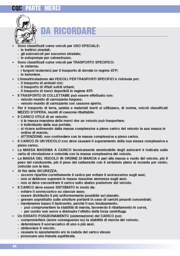 CQC per allievi Formazione Iniziale parte Merci Essebì Italia